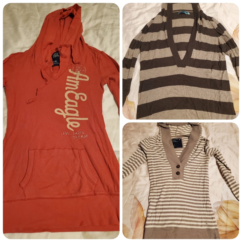 Lot of 3 long sleeved shirts